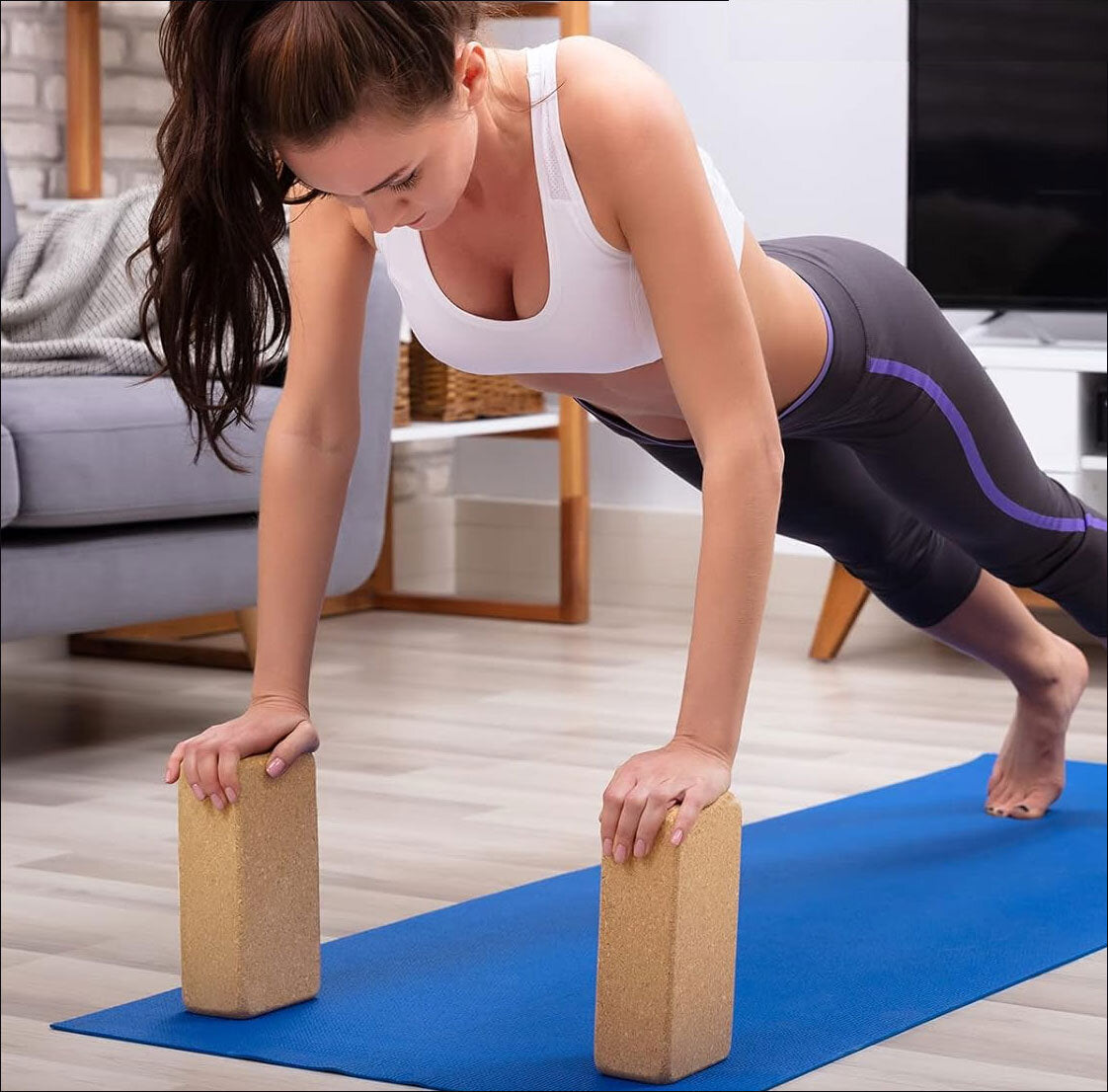 Kork Yoga-Blöcke. 2er Set