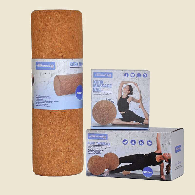 Kork Massage-Set mit Faszienrolle